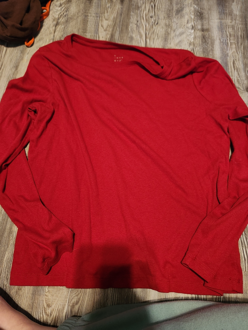 a new day Red Long-Sleeve Crew Neck Top